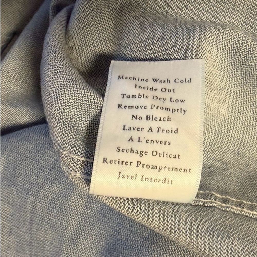 frank & eileen rory maxi shirt dress famous denim vintage stonewashed indigo L - Picture 10 of 10